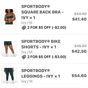 SET ACTIVE NWT medium leggings, shorts, bra in sport body